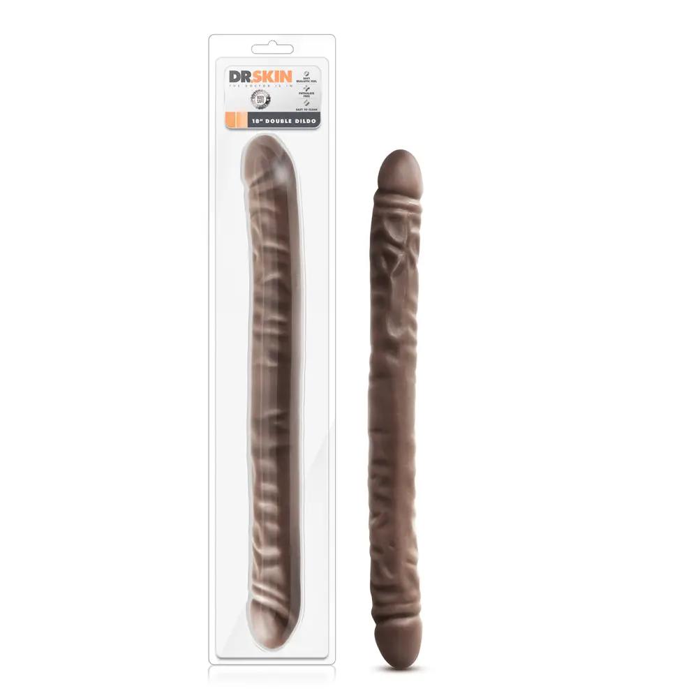 Dr. Skin 18 in. Double Dildo Brown by Blush