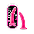 Neo Elite 7.5 in. Silicone Dual Density Dildo Neon Pink by Blush