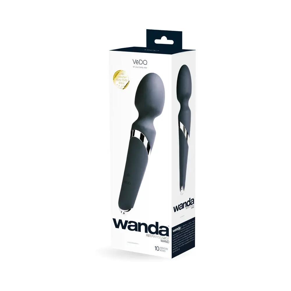 VeDO Wanda Rechargeable Wand Vibe - Just Black by VeDO