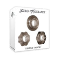 Zero Tolerance Triple Thick 3-Piece Cockring Set Smoke by Zero Tolerance