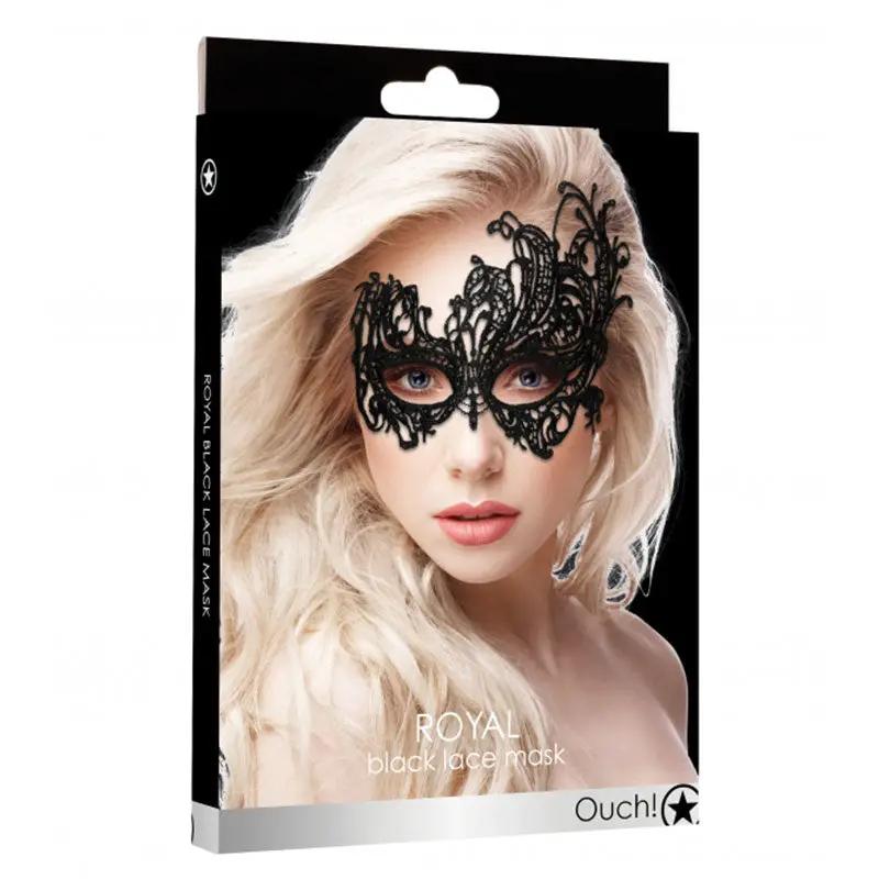 Ouch! Royal Lace Eye Mask Black by Shots