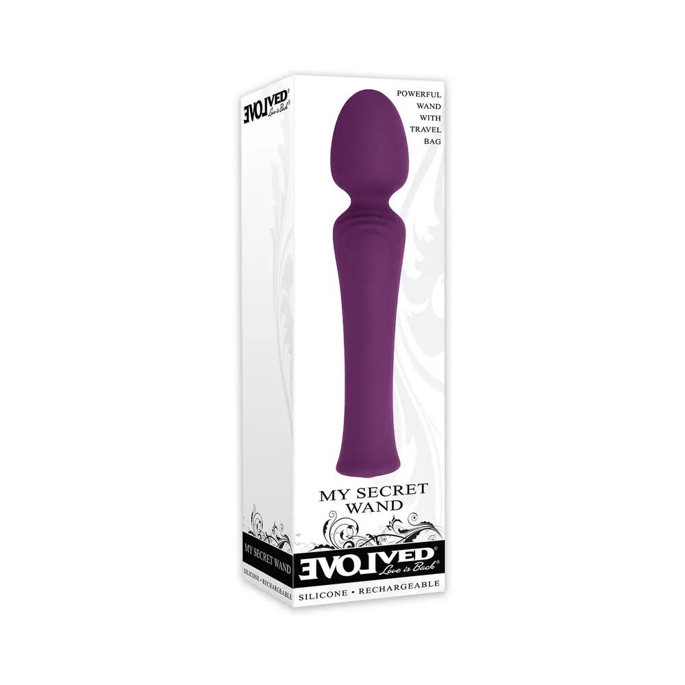 Evolved My Secret Wand Rechargeable Silicone Wand Vibrator Purple by Evolved