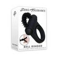 Zero Tolerance Bell Ringer Rechargeable Vibrating Flicking Silicone Cockring Black by Zero Tolerance