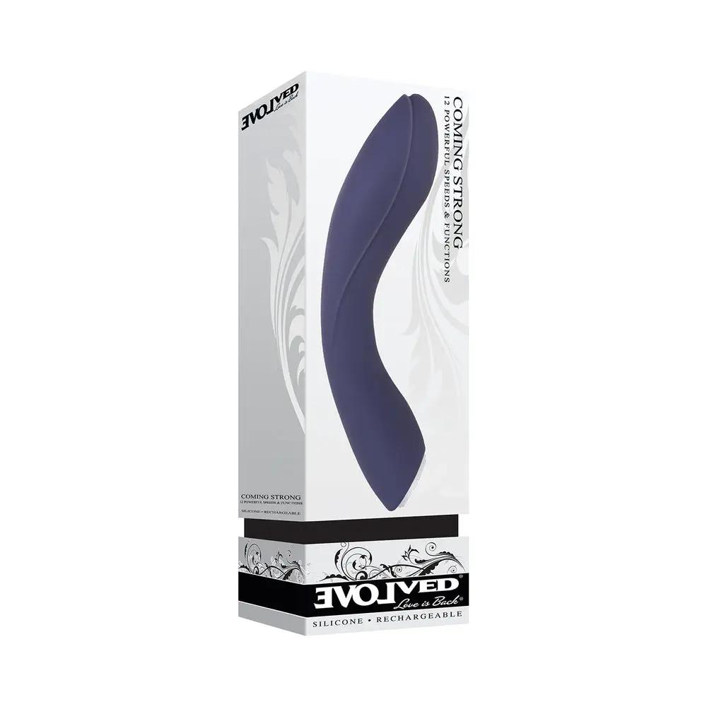 Evolved Coming Strong Rechargeable Silicone G-Spot Vibrator Purple by Evolved