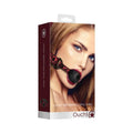 Ouch! Luxury Adjustable Breathable Ball Gag Burgundy by Shots