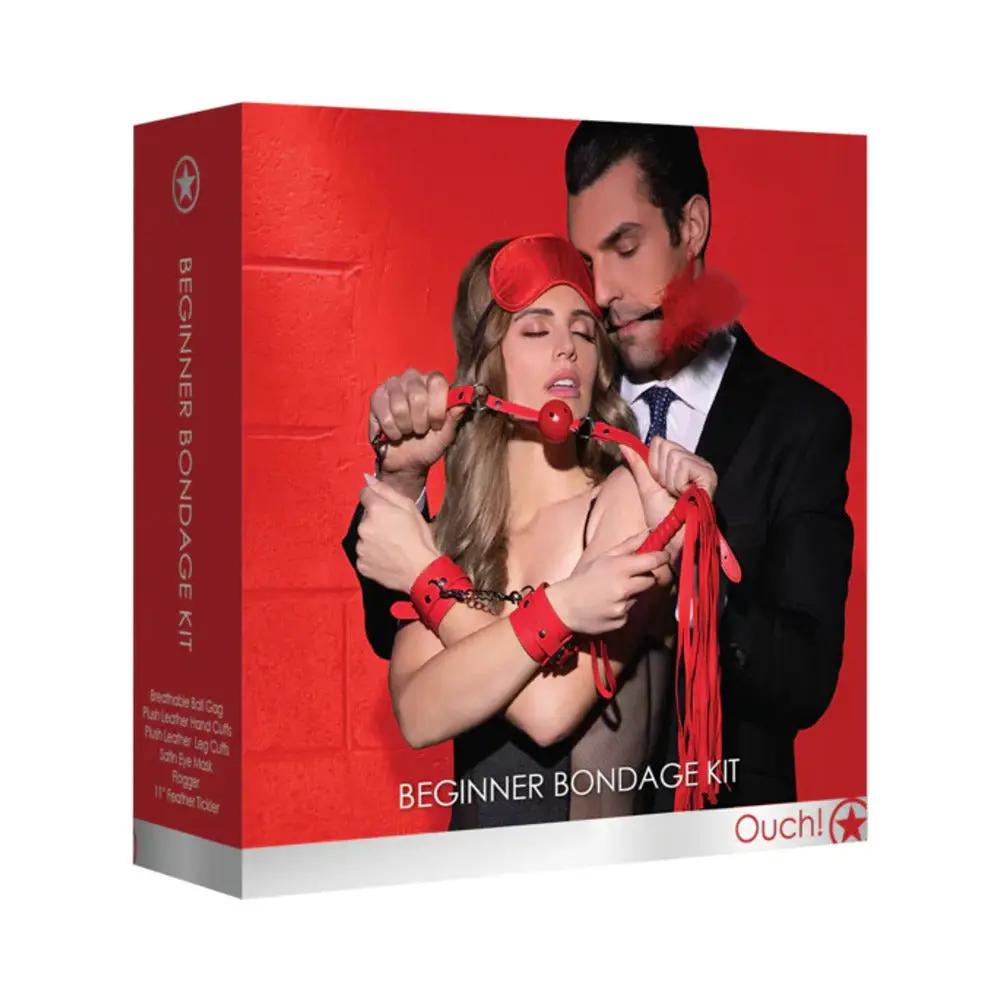 Ouch! 6-Piece Beginner Bondage Kit Red by Shots