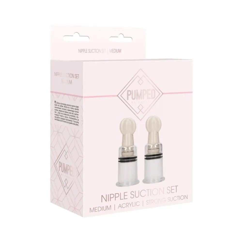 Pumped Nipple Suction Set Rose Medium by Shots