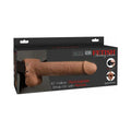 Fetish Fantasy Series Vibrating 10 in. Hollow Strap-On With Balls Tan/Black by Pipedream