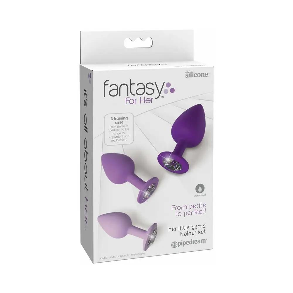 Fantasy For Her 3-Piece Silicone Her Little Gems Trainer Plug Set Purple by Pipedream