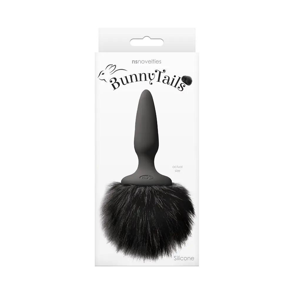 Bunny Tails Plug Mini Black Fur by NS Novelties