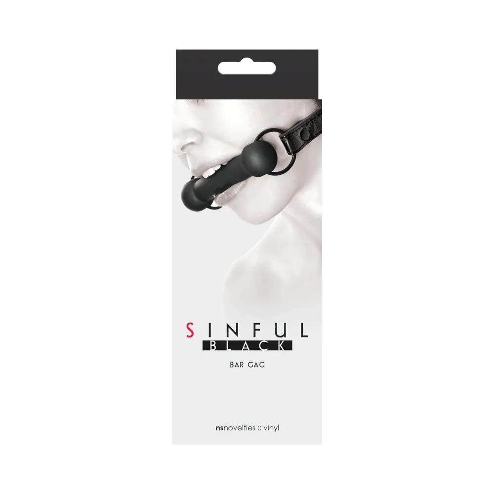 Sinful Silicone Bar Gag Black by NS Novelties