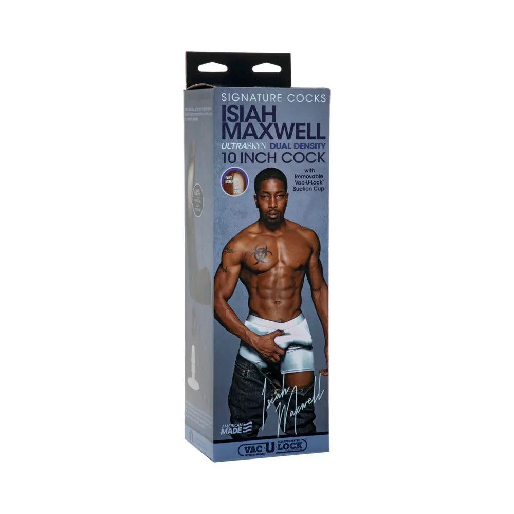 Signature Cocks Isiah Maxwell 10 Inch ULTRASKYN Cock Chocolate by Doc Johnson