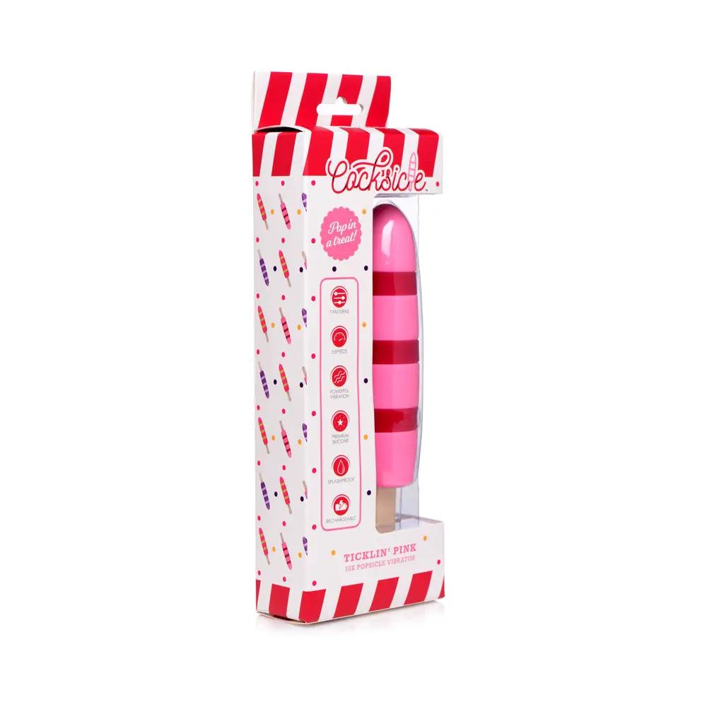 Cocksicle Ticklin' Pink 10X Popsicle Vibrator by XR Brands