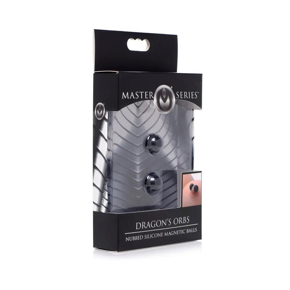 Master Series Dragon's Orbs Nubbed Silicone Magnetic Balls by XR Brands