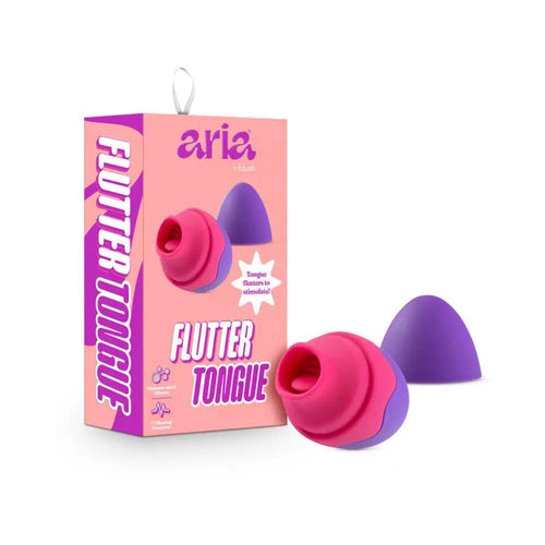 Aria Flutter Tongue Rechargeable Silicone Flicking Vibrator Purple by Blush