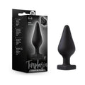 Temptasia 'Fuck Me' Silicone Anal Plug with Heart-Shaped Base Black by Blush