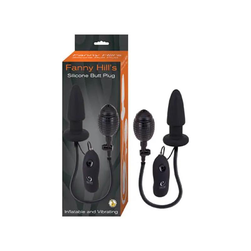 Fanny Hills Silicone Butt Plug-Black by Nasstoys