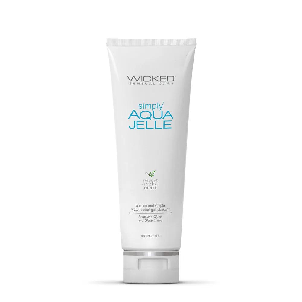 Wicked Simply Aqua Jelle Water Based Lubricant 4 oz. by Wicked
