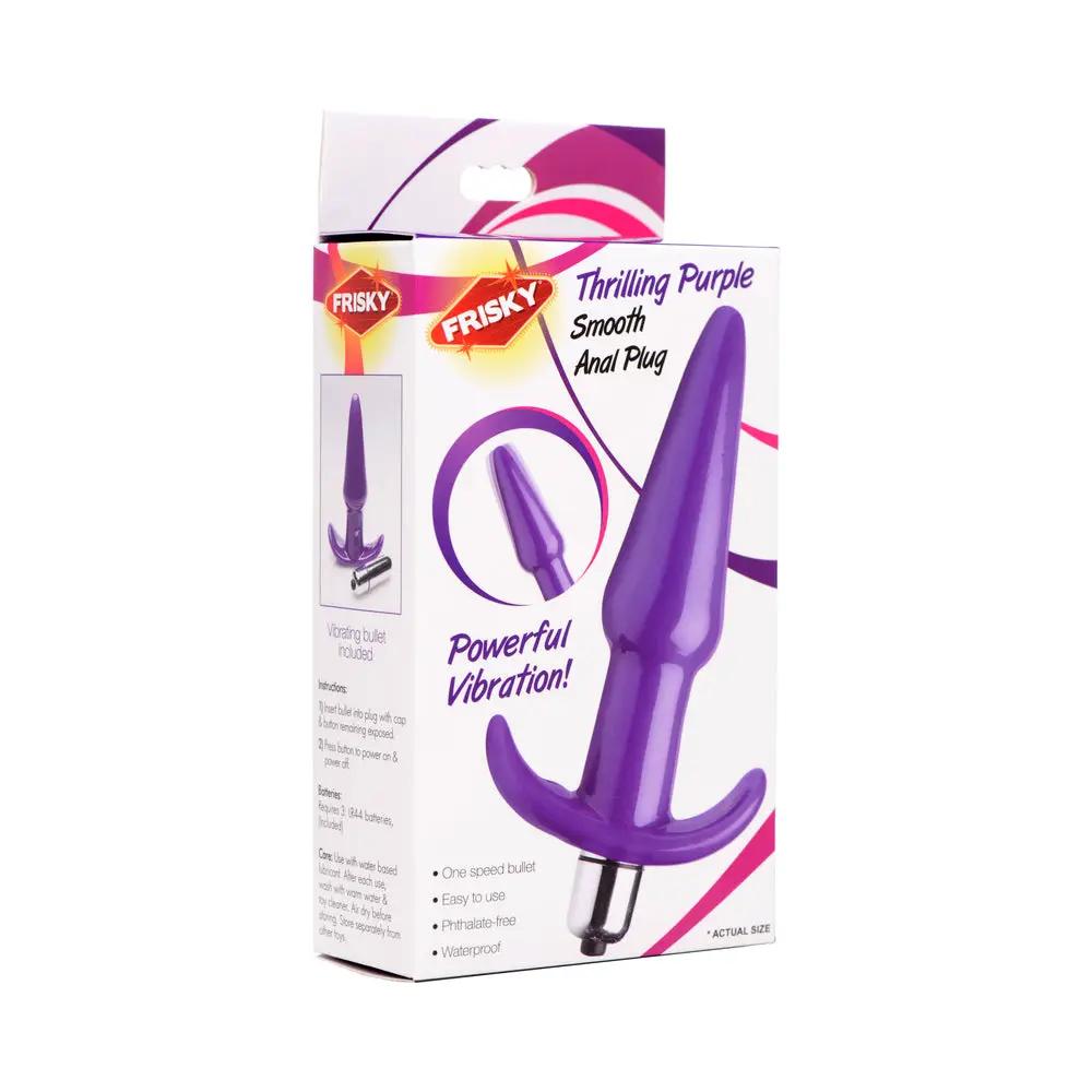 Frisky Thrilling Purple Smooth Anal Plug by XR Brands