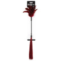 Sportsheets Sex & Mischief Shadow Feather Tickler Dual-Ended Flogger Burgundy by Sportsheets
