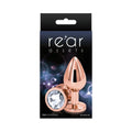 Rear Assets Rose Gold Anal Plug Medium Clear by NS Novelties