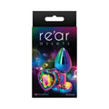 Rear Assets Metal Heart Plug Small Multicolor/Rainbow by NS Novelties