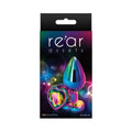 Rear Assets Metal Heart Plug Medium Multicolor/Rainbow by NS Novelties