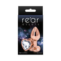 Rear Assets Rose Gold Heart Plug Small Clear by NS Novelties