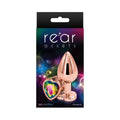 Rear Assets Rose Gold Heart Plug Medium Rainbow by NS Novelties