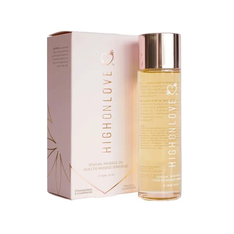HighOnLove Massage Oil Strawberries & Champagne by HighOnLove