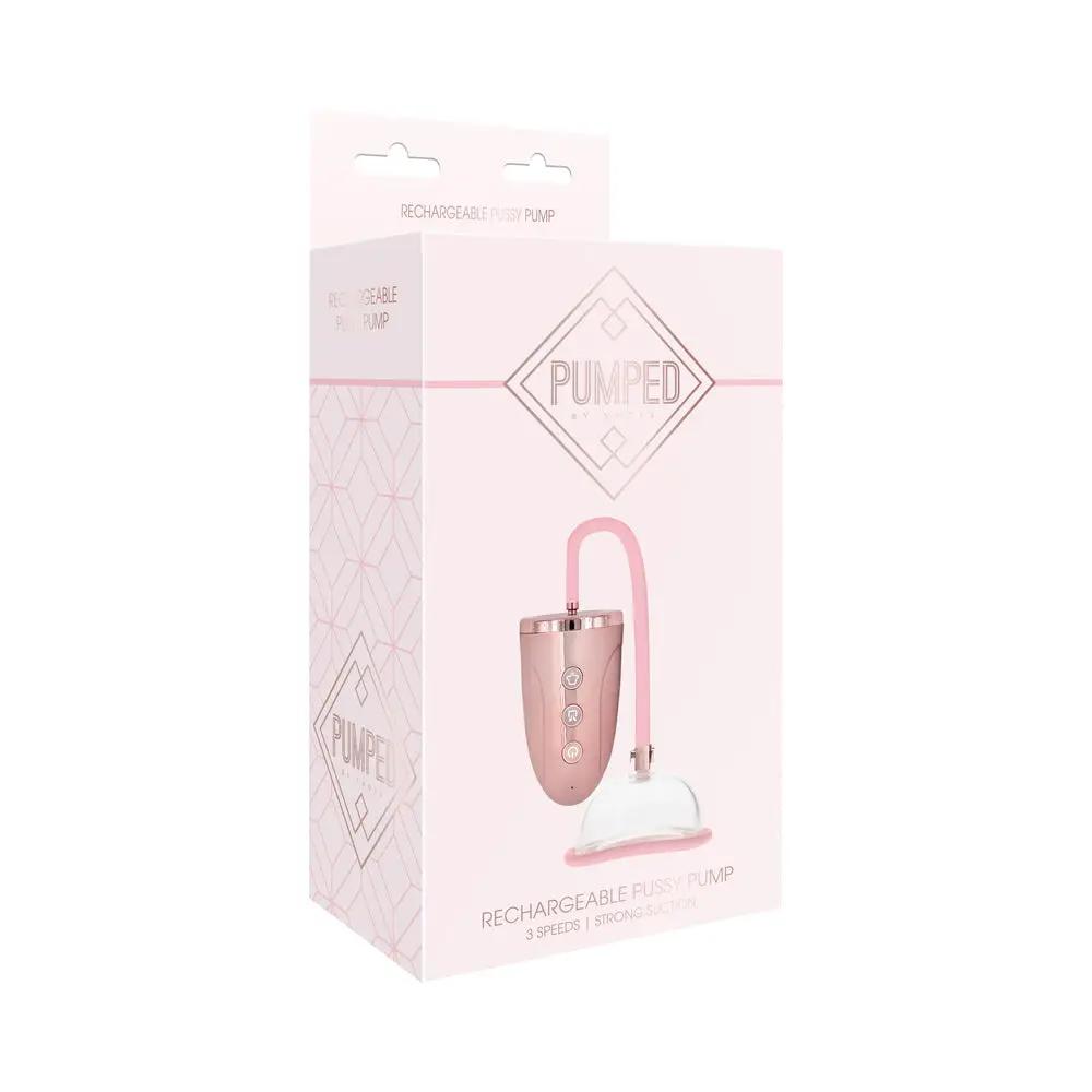 Pumped Rechargeable 3-Speed Pussy Pump Pink by Shots