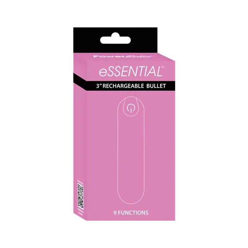 Powerbullet eSSENTIAL Rechargeable 3 in. Bullet Vibrator Pink by BMS