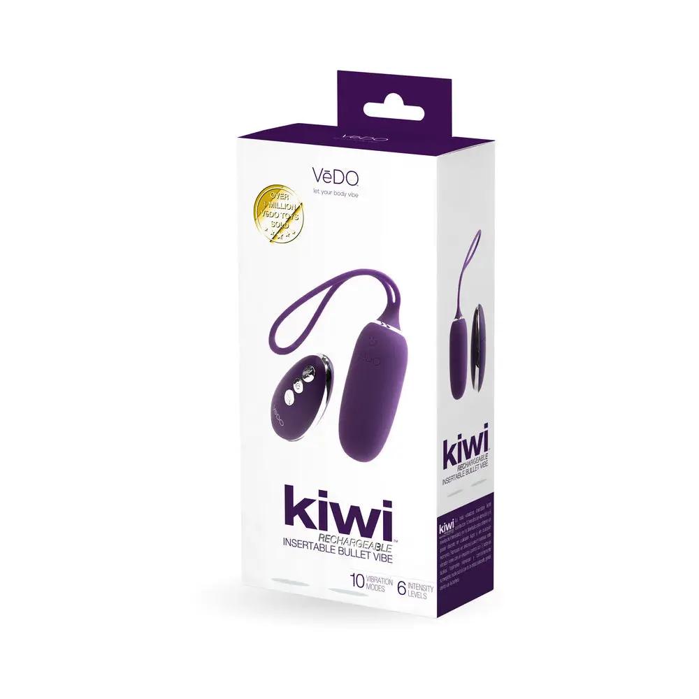 Vedo Kiwi Rechargeable Insertable Bullet Deep Purple by VeDO