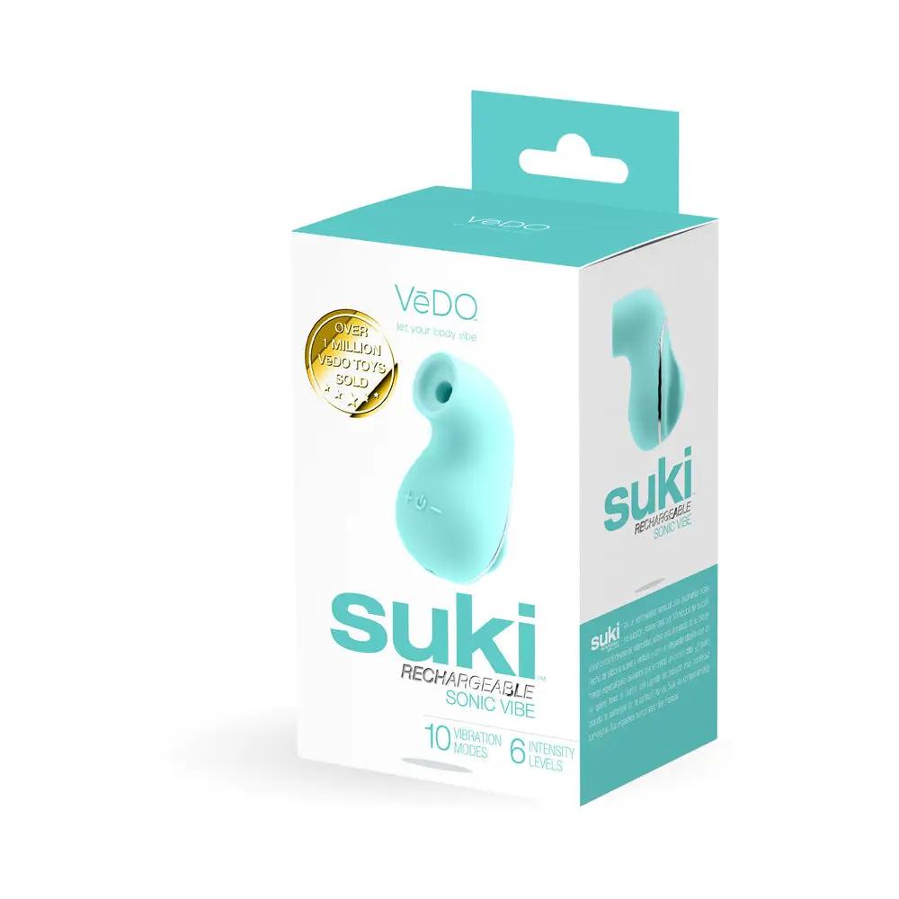 Vedo Suki Sonic Suction Rechargeable Vibrator Tease Me Turquoise by VeDO