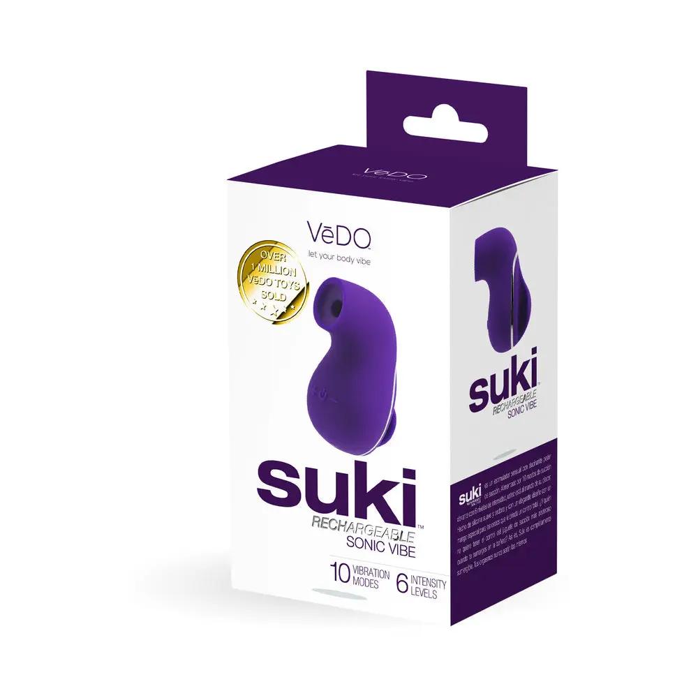 Vedo Suki Sonic Suction Rechargeable Vibrator Deep Purple by VeDO