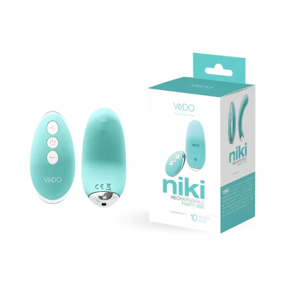 VeDO Niki Rechargeable Panty Vibe Tease Me Turquoise by VeDO