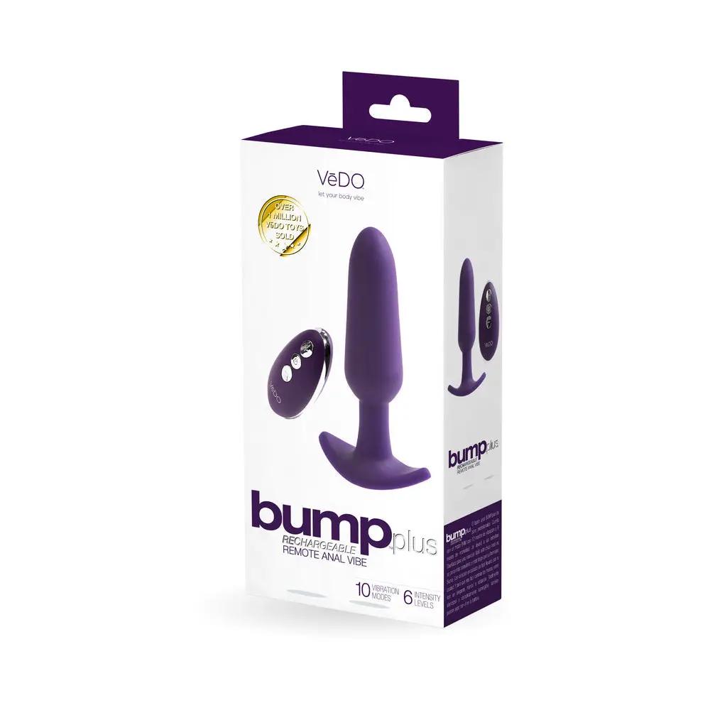 Bump Plus Rechargeable Remote Control Anal Vibe Purple by VeDO