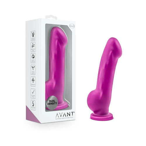Avant D7 Ergo 7.5 in. Dual Density Silicone Dildo Violet by Blush