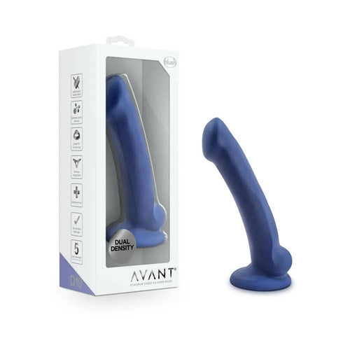 Avant D10 Ergo Mini 7 in. Dual Density Silicone Dildo Indigo by Blush
