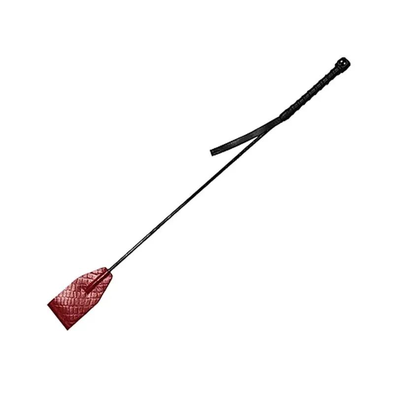 Leather Riding Crop Burgunday & Black by Rouge Garments