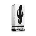 Evolved Trifecta Rechargeable Dual Entry Triple Stimulation Silicone Rabbit Vibrator Black by Evolved