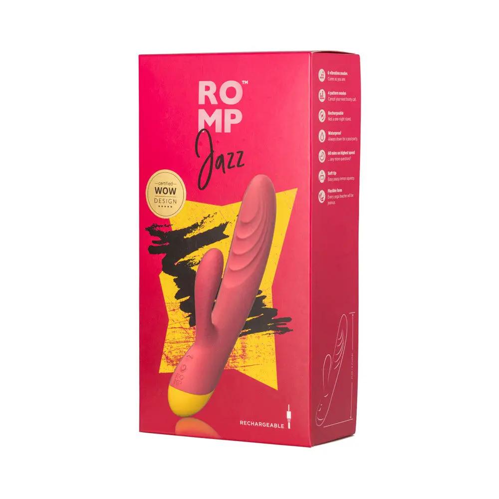 ROMP Jazz Rechargeable Silicone Rabbit Vibrator Berry by ROMP