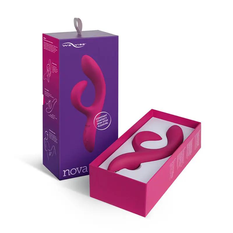 We-Vibe Nova 2 Rechargeable Flexible Silicone Rabbit Vibrator Pink by We-Vibe