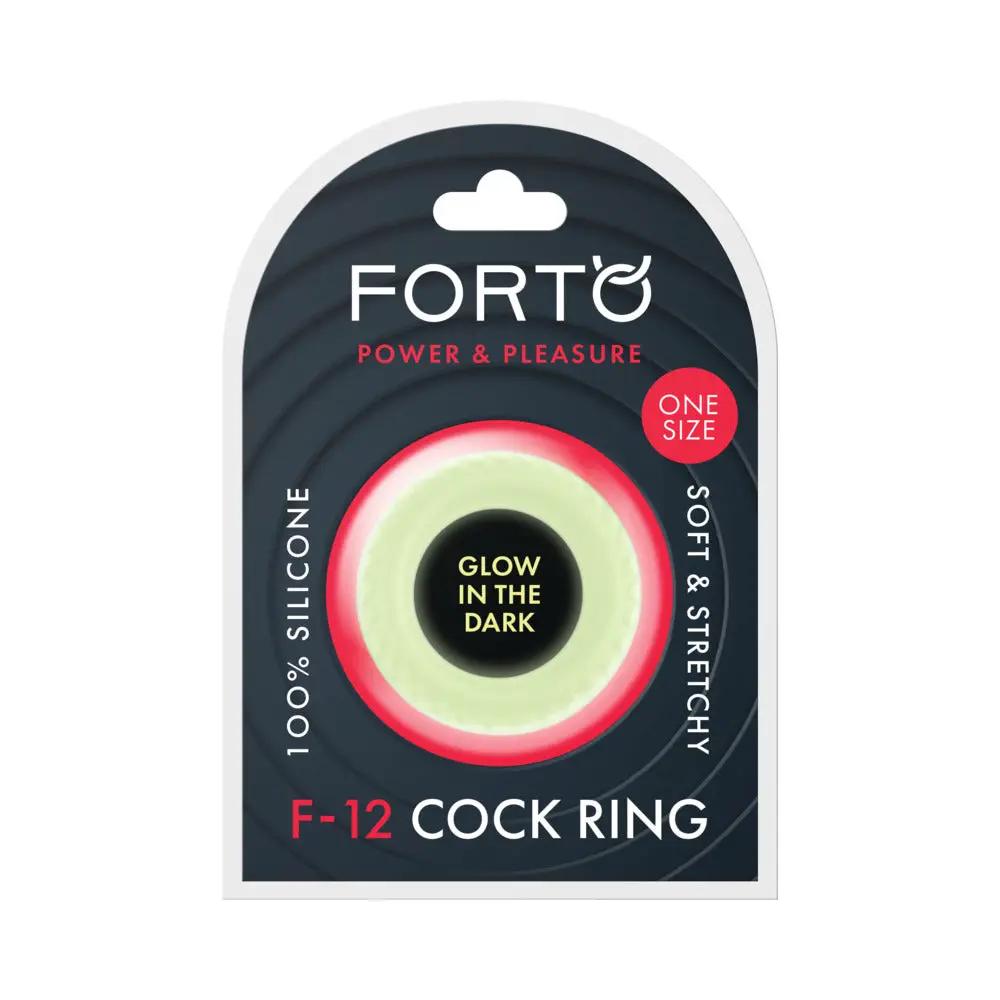 Forto F-12 Liquid Silicone Cockring 35mm Glow by Forto