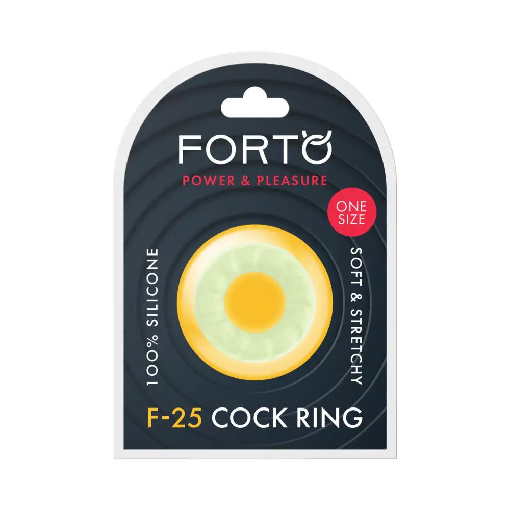 Forto F-25 Liquid Silicone Cockring 23mm Glow by Forto