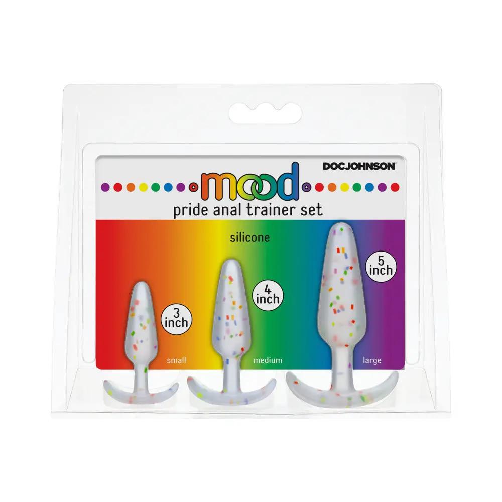 Mood Pride Anal Plug Training Set 3-Piece by Doc Johnson