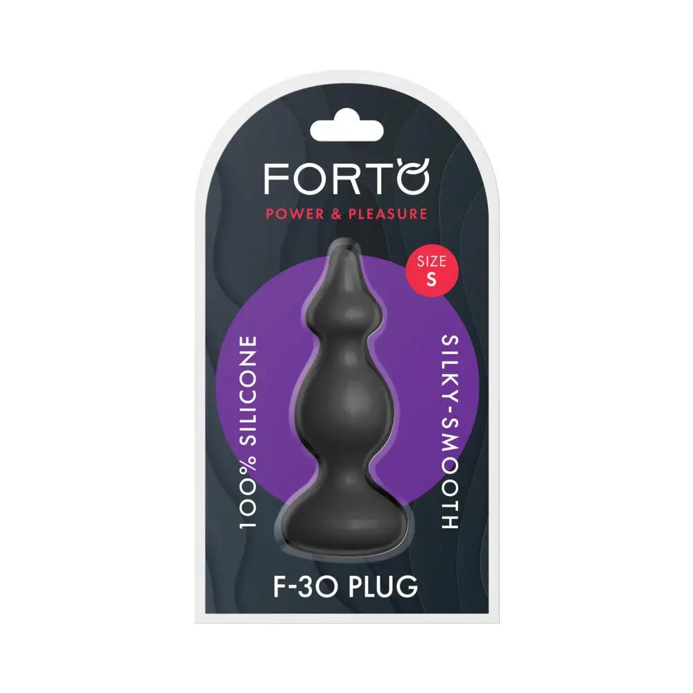 Forto F-30 Pointer Silicone Anal Plug Small Black by Forto