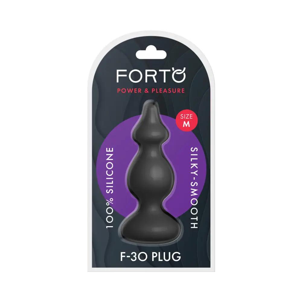 Forto F-30 Pointer Silicone Anal Plug Medium Black by Forto