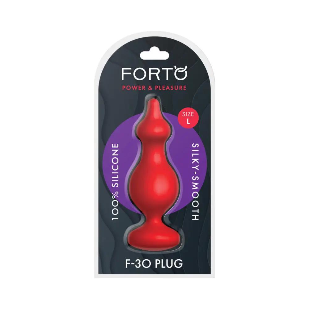 Forto F-30 Pointer Silicone Anal Plug Large Red by Forto