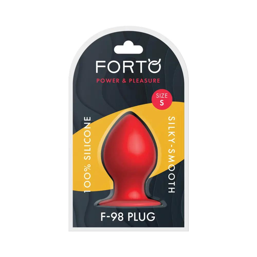 Forto F-98 Cone Silicone Anal Plug Small Red by Forto